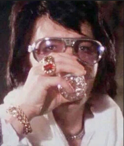 Elvis Drinking 1970s