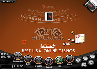 Blackjack Table Ignition Casino