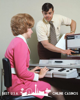 Office Workers 1970s Computer