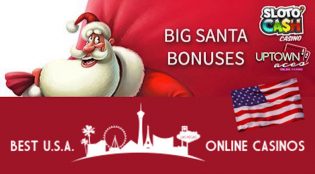 Big Santa Bonuses Sloto'Cash and Uptown Aces