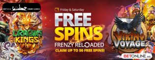 Free Spins Frenzy Reloaded for July at BetOnline Casino