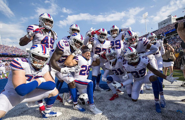 Buffalo Bills Defense Celebration