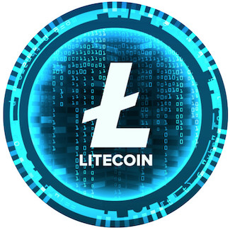 Litecoin Blue Computer Background