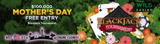 Free $100,000 Mother's Day Online Blackjack Tournament