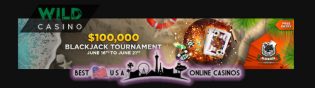 USA Wild Casino Hosting Huge $100,000 Online Blackjack Tournament