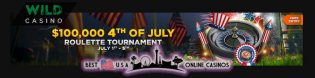 Free Independence Day Roulette Tournament Awarding $100,000 at Wild USA Casino