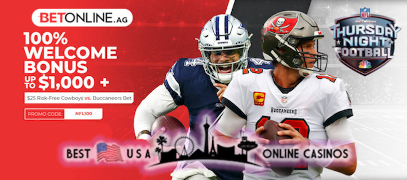 Bonus Deposit BetOnline NFL 2021 dan Taruhan Gratis Sepak Bola Kamis Malam